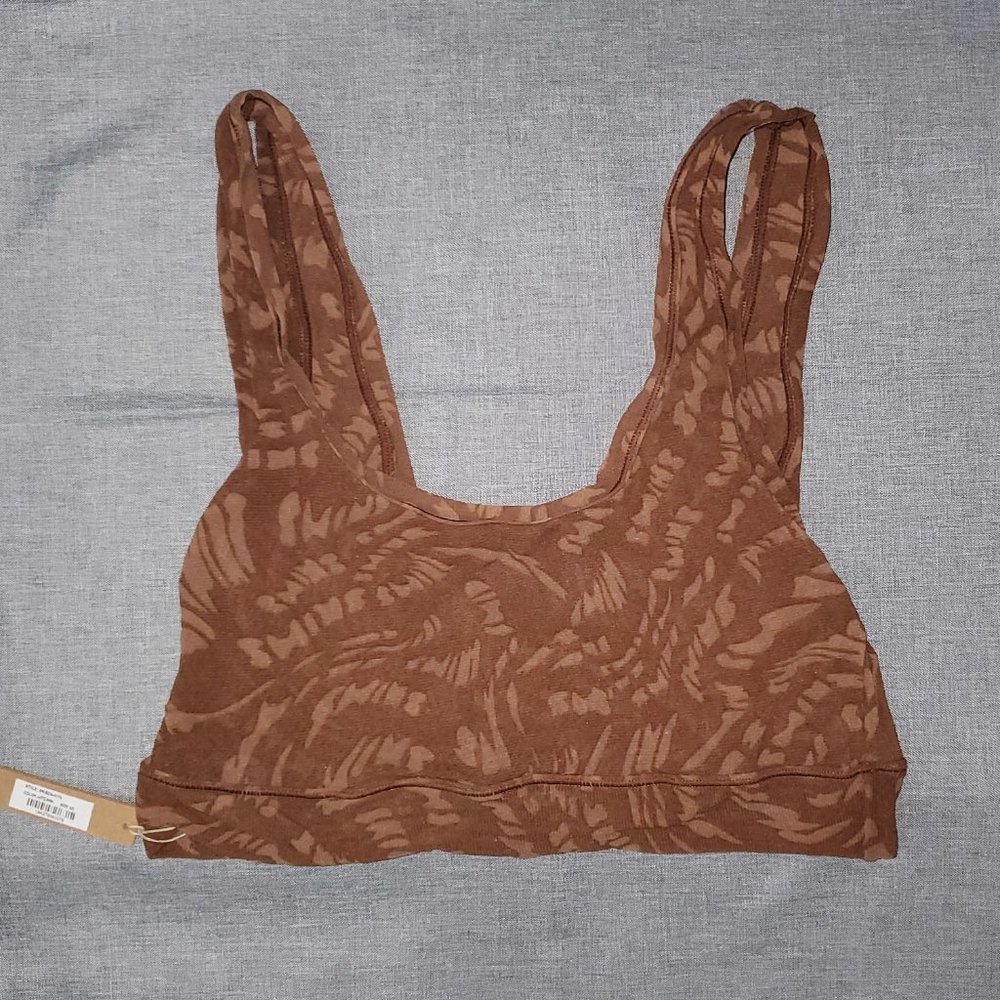 NWT SKIMS 3X Summer Mesh Scoop Bralette LATTE SWIRL